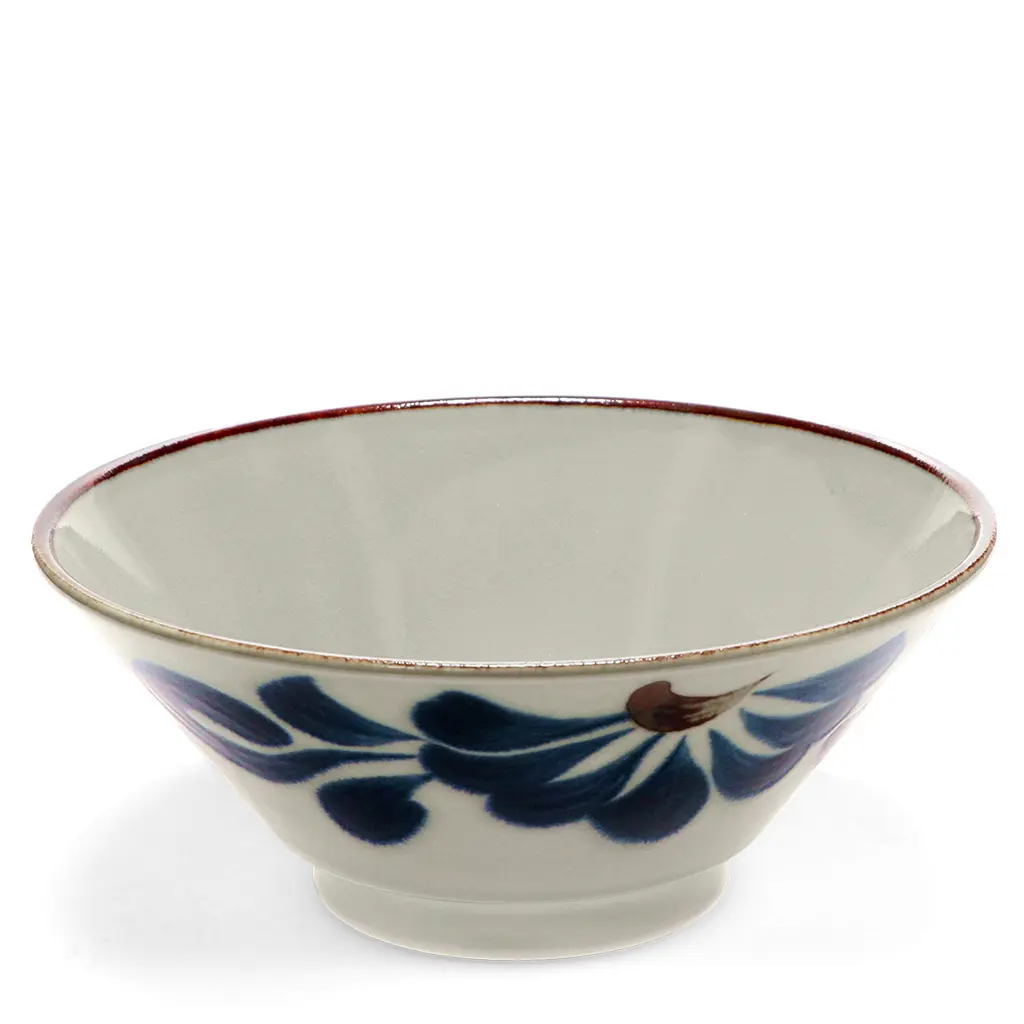 Rex London Cuenco de porcelana para fideos Flower WHITE