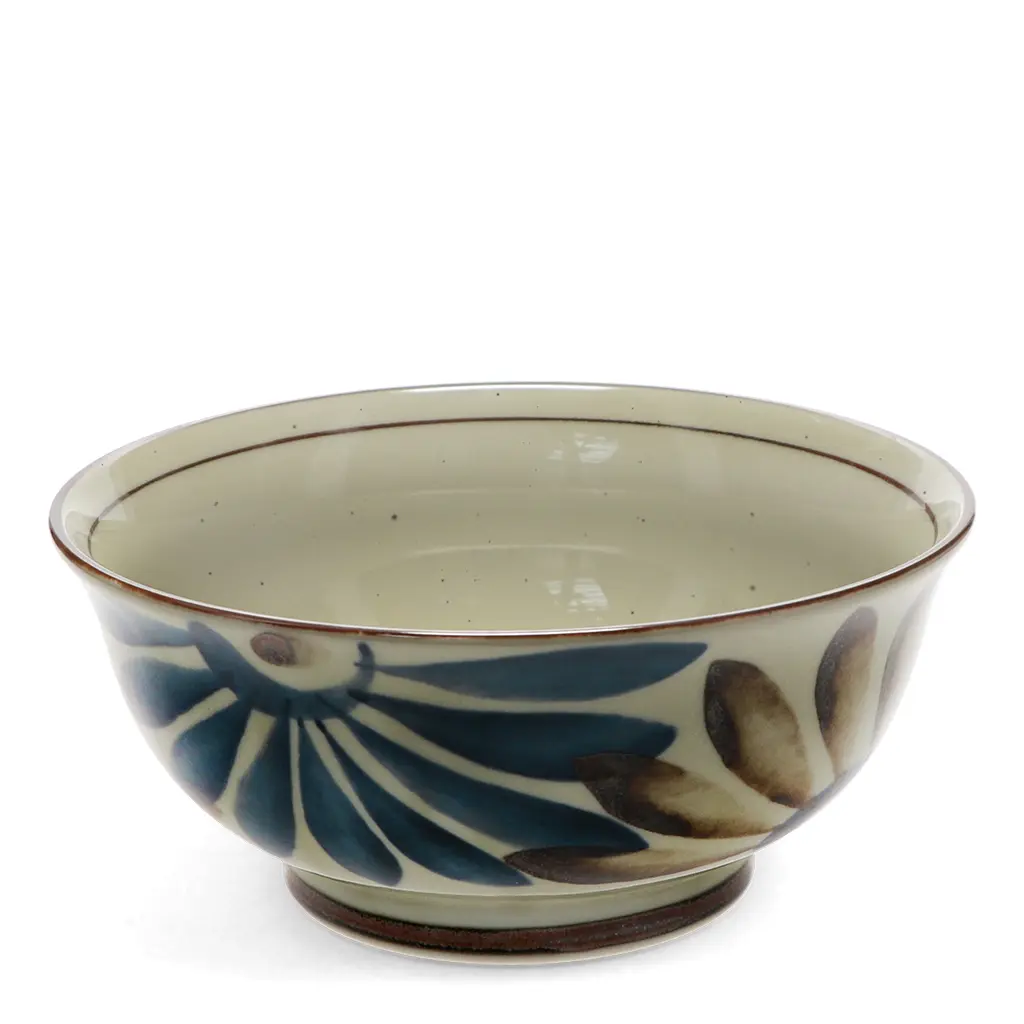Rex London Bol de porcelana para ramen Flower BLUE