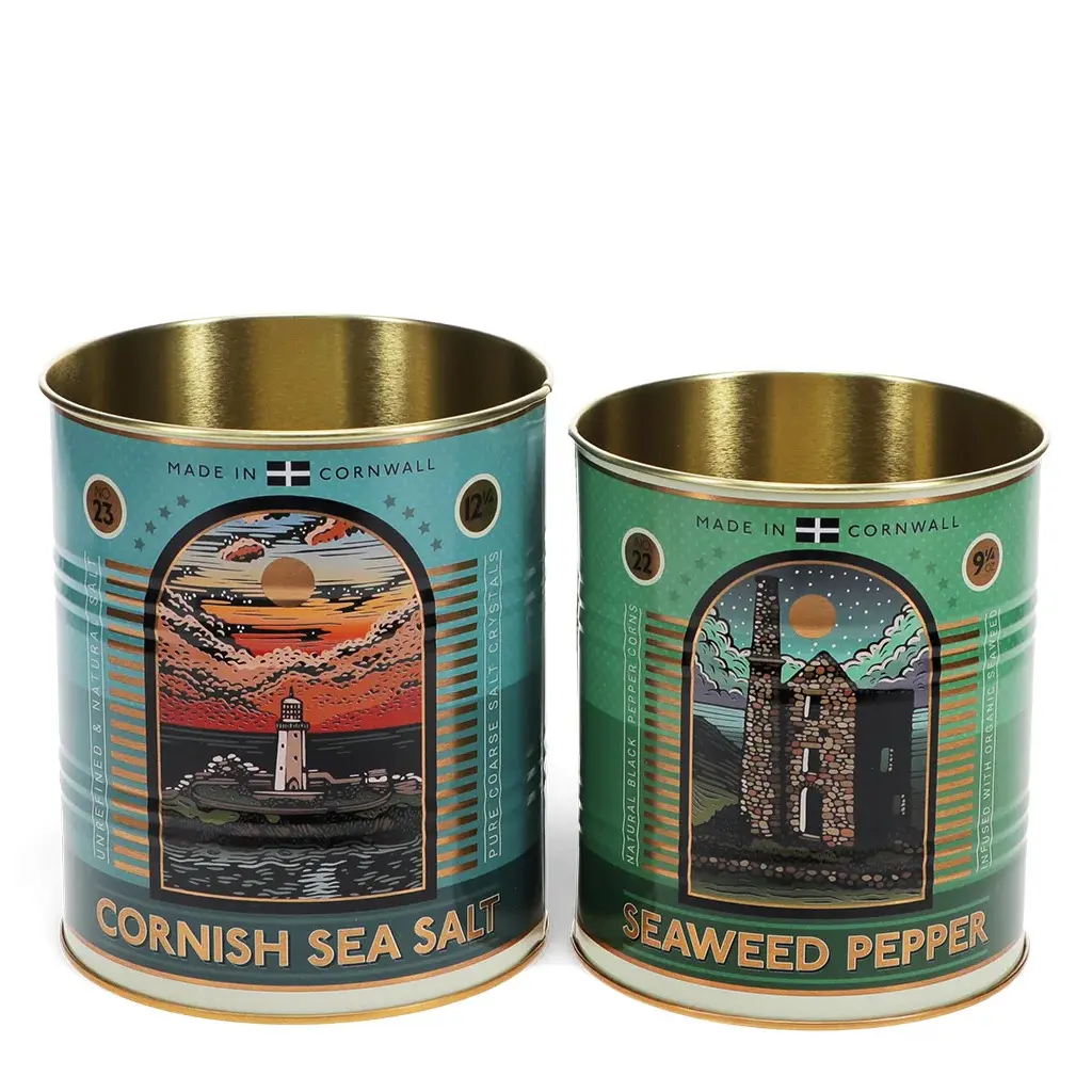 Rex London Caja de almacenamiento Cornish salt and pepper (x2) BLUE