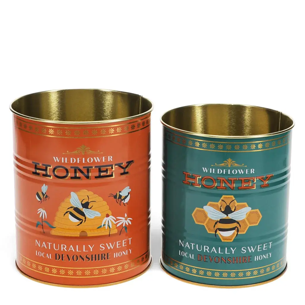 Rex London Caja de almacenamiento Honey (x2) ORANGE