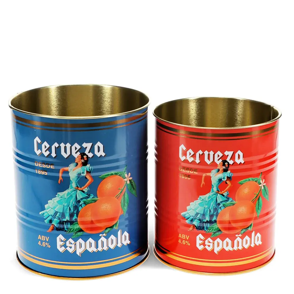 Rex London Caja de almacenamiento Cerveza Española (x2) RED