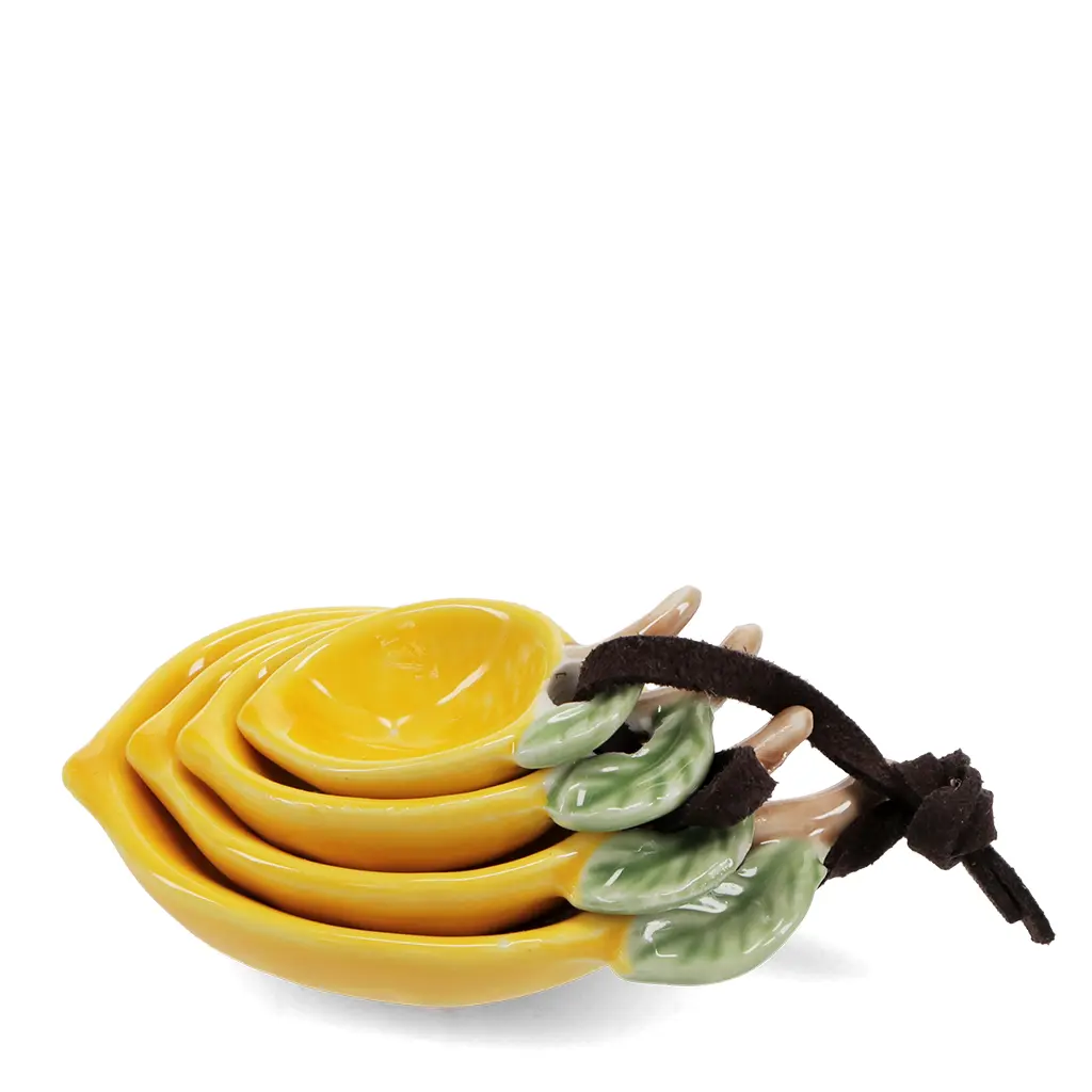 Rex London Cucharas medidoras de cerámica (x4) YELLOW