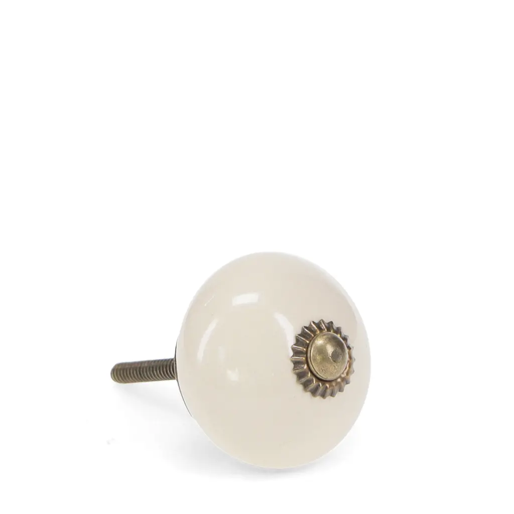 Rex London Tirador de cajón de cerámica WHITE