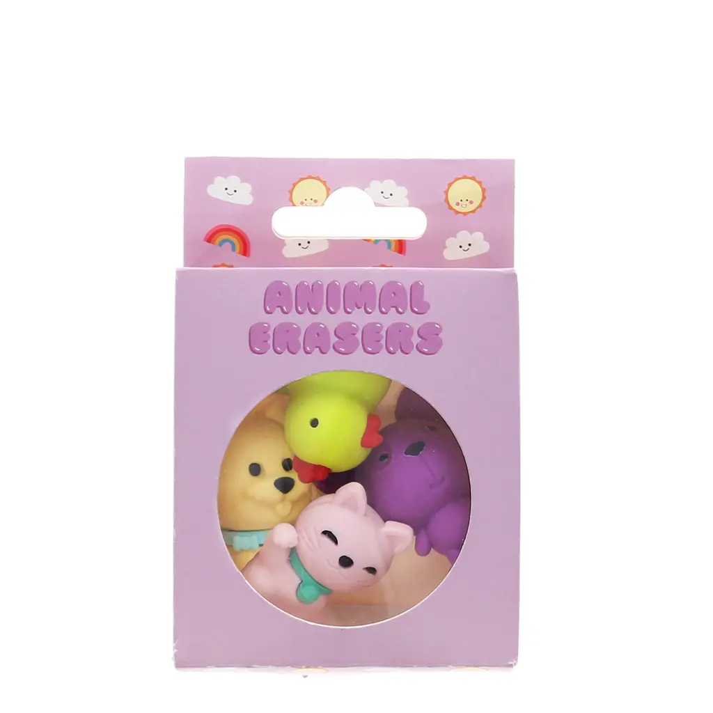 Rex London Goma animal Medley (x4) MULTICOLOR
