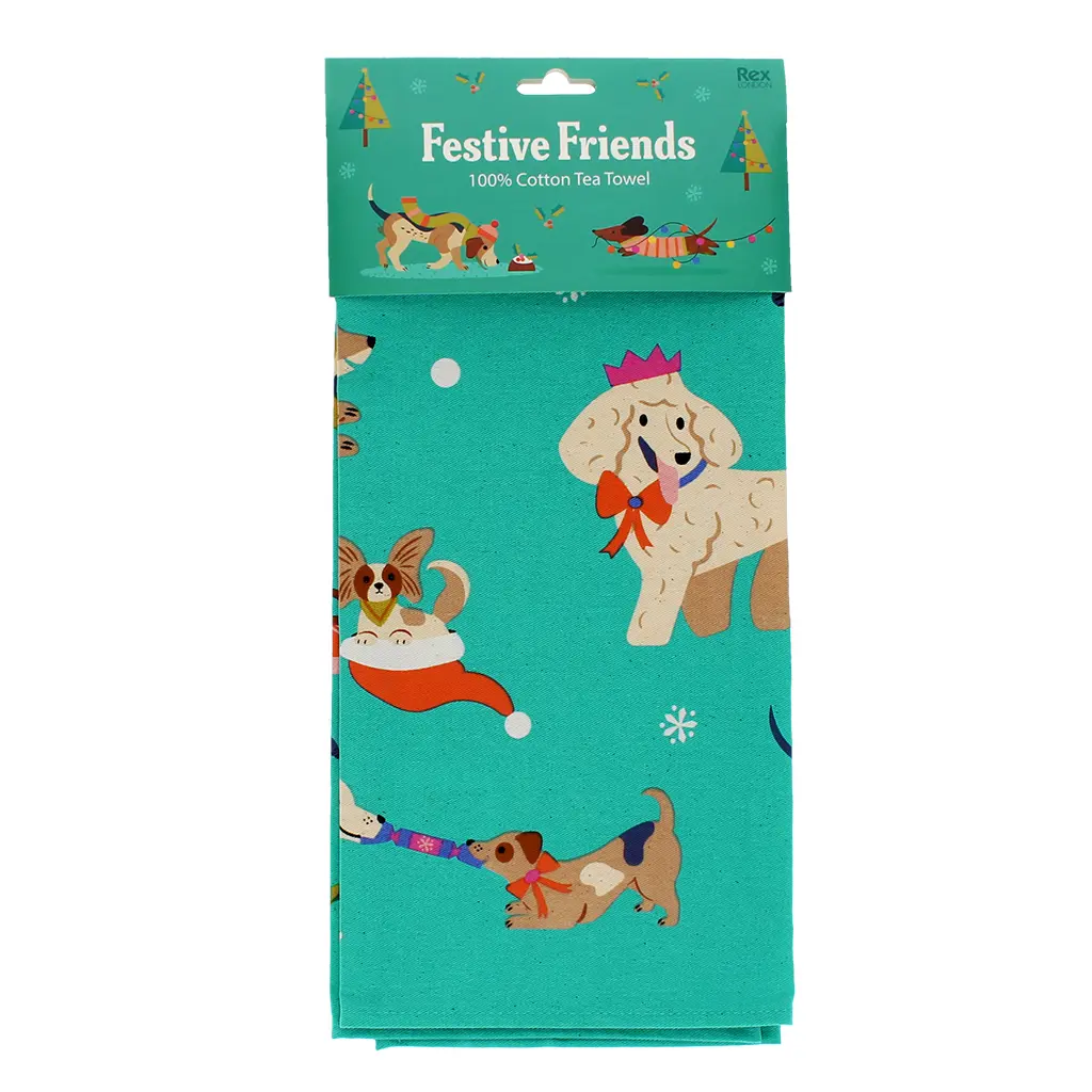 Rex London Toalla Festive Friends BLUE