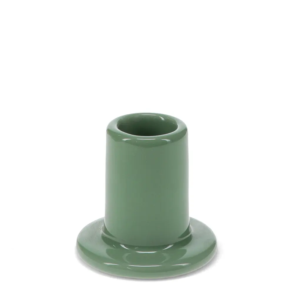 Rex London Candelabro tubular de cerámica GREEN