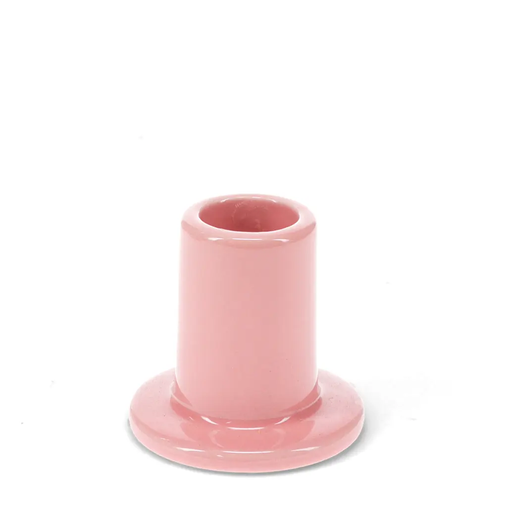 Rex London Candelabro tubular de cerámica PINK