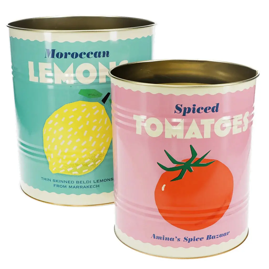 Rex London Caja para alimentos Lemon And Tomato XL (x2) BLUE