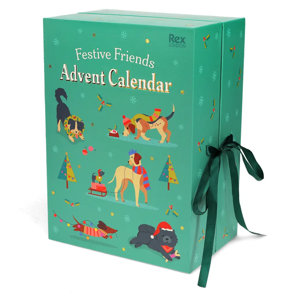 Rex London Calendario Festive Friends GREEN