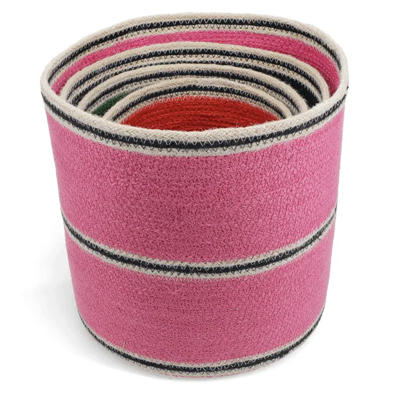 Rex London Cesta de almacenamiento redonda MULTICOLOR