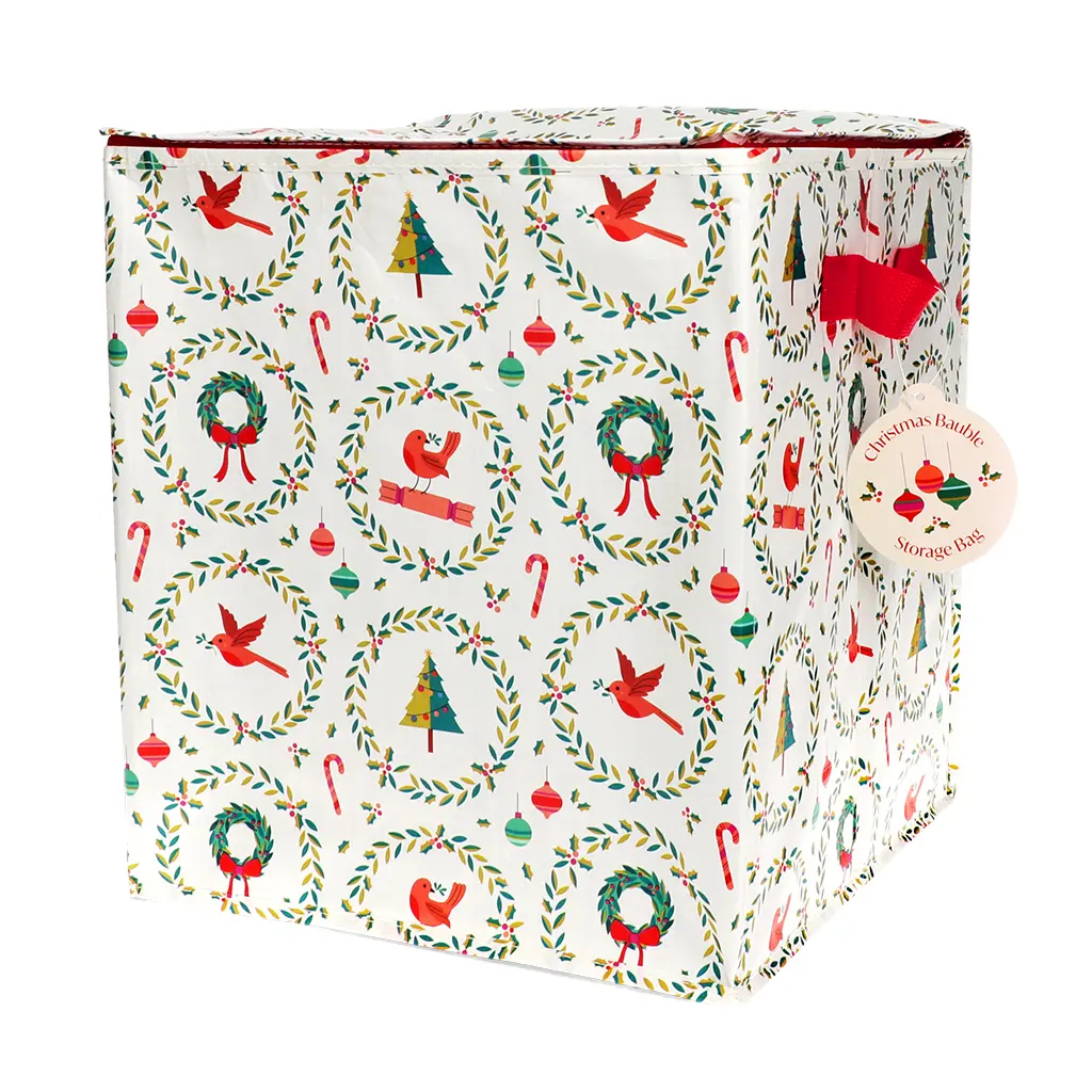 Rex London Bolsa de almacenamiento para decoraciones Classic Christmas WHITE