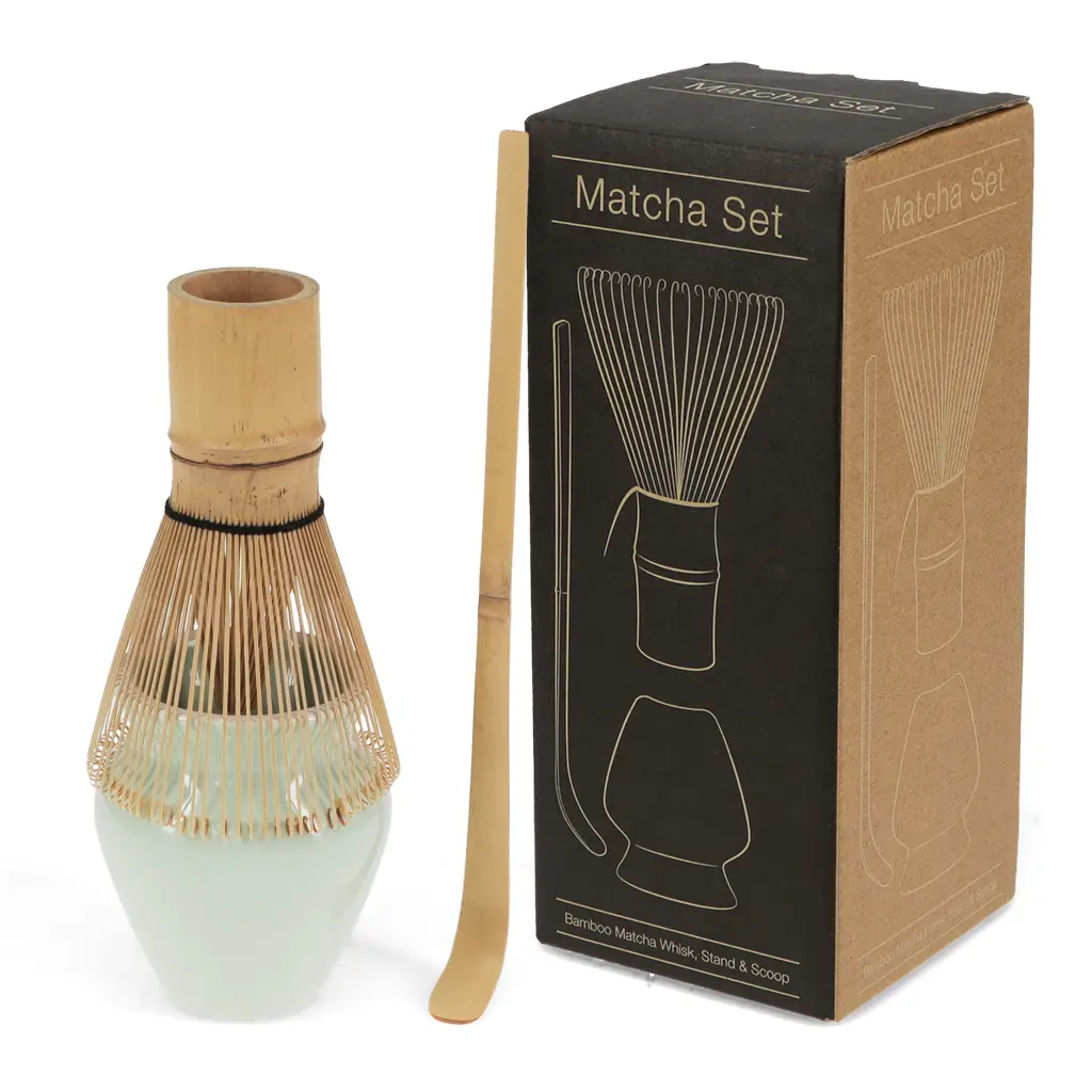 Rex London Juego de utensilios para matcha BROWN