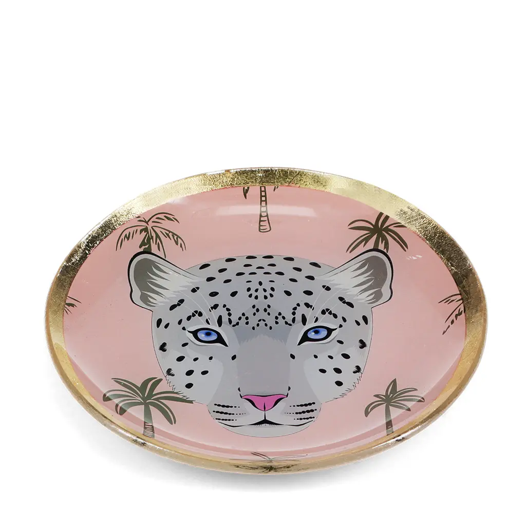 Rex London Bandeja para llaves Leopard PINK
