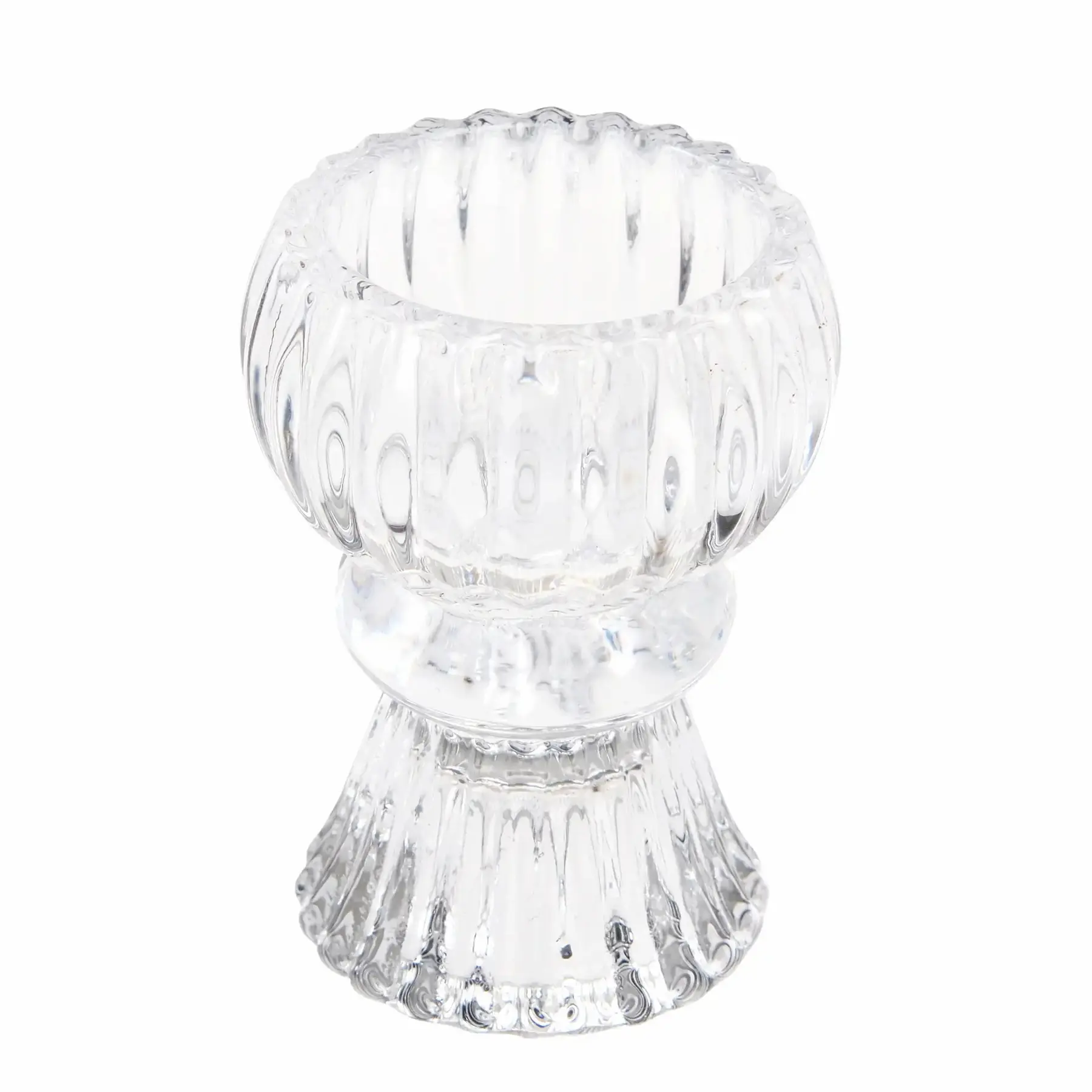 Rex London Candelabro de cristal de doble punta WHITE