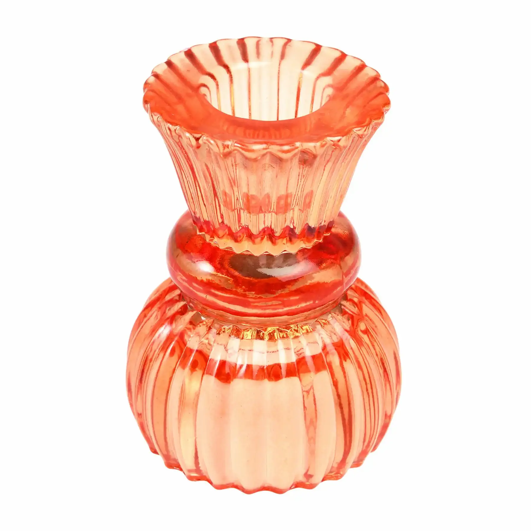 Rex London Candelabro de cristal de doble punta ORANGE