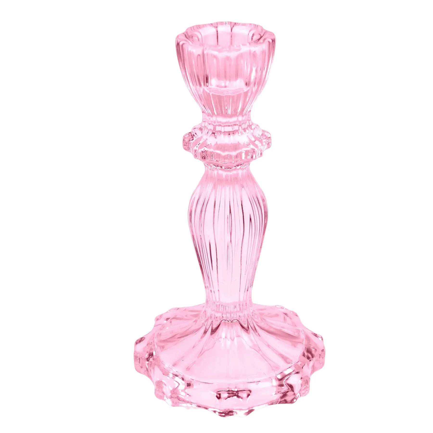 Rex London Candelabro de cristal PINK