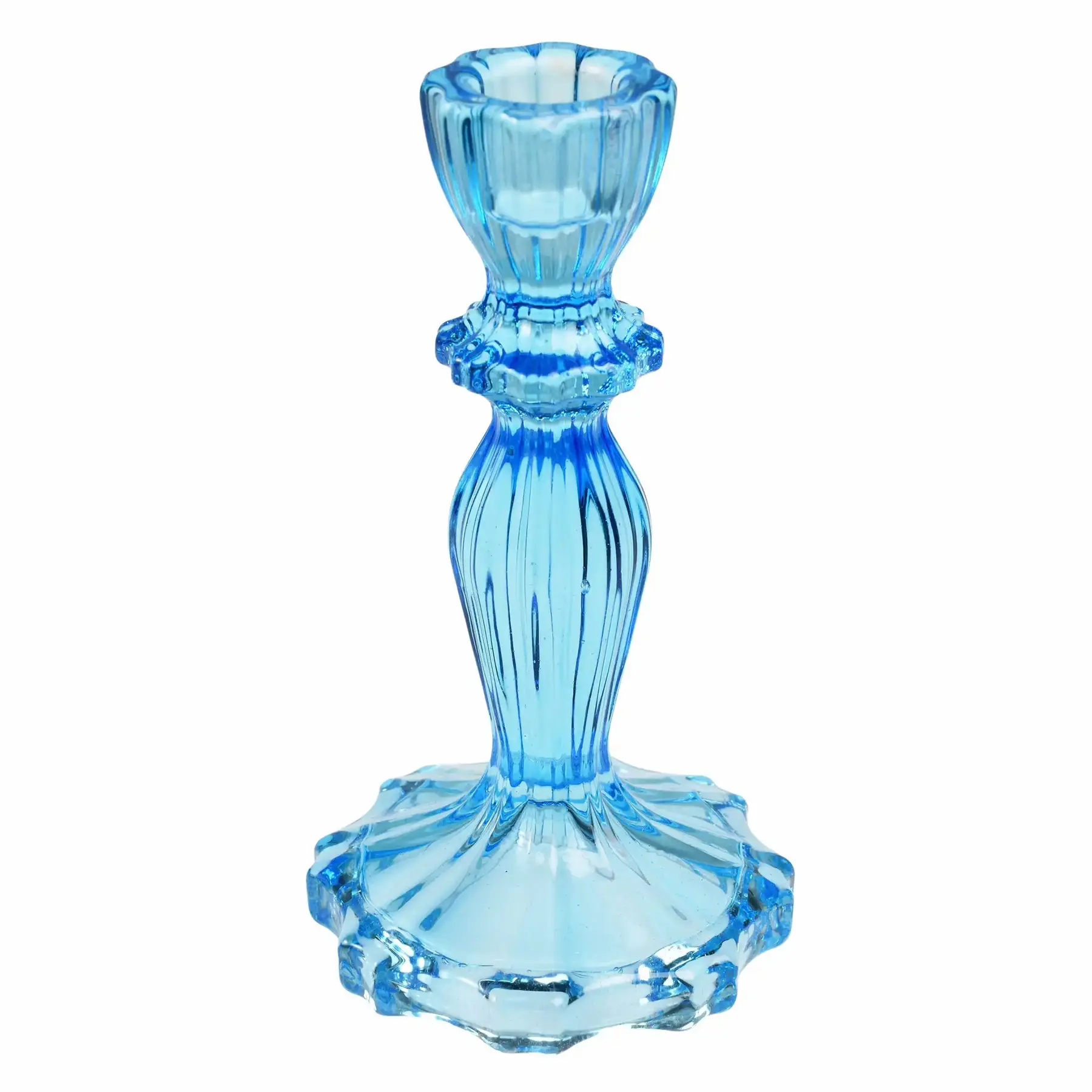 Rex London Candelabro de cristal BLUE