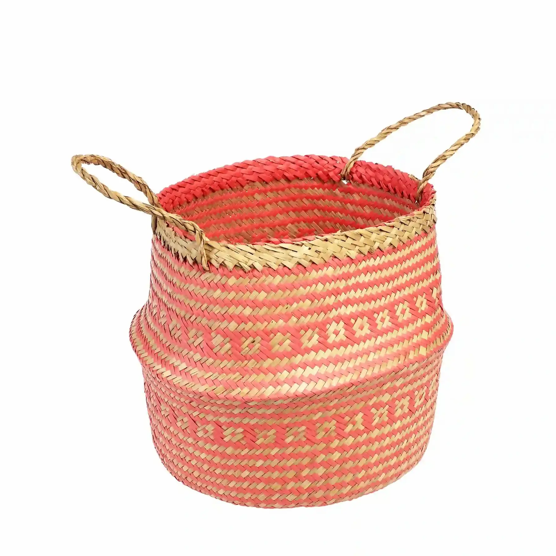 Rex London Cesta de almacenaje Coral rush RED