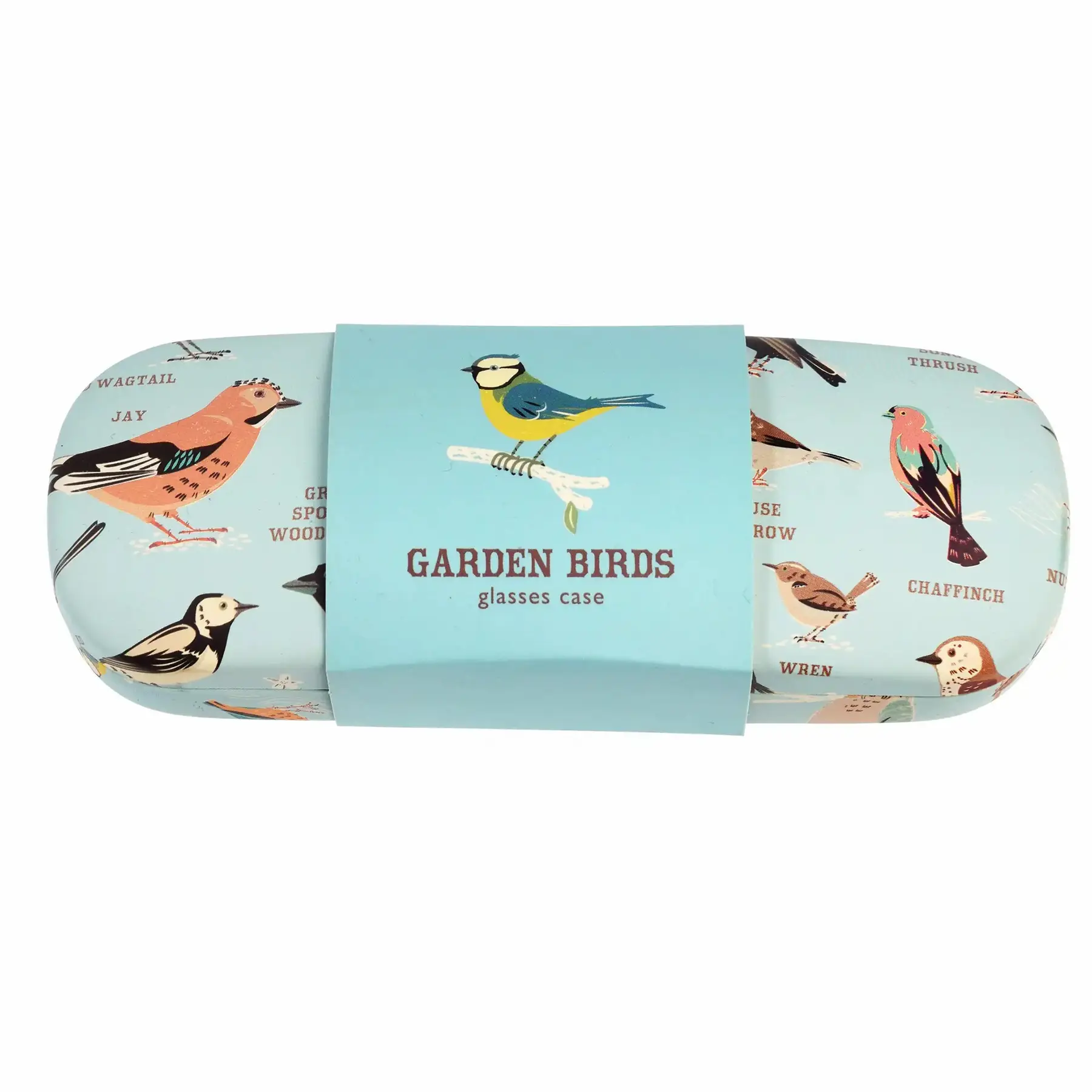Rex London estuche para gafas y paño de limpieza Garden Birds BLUE