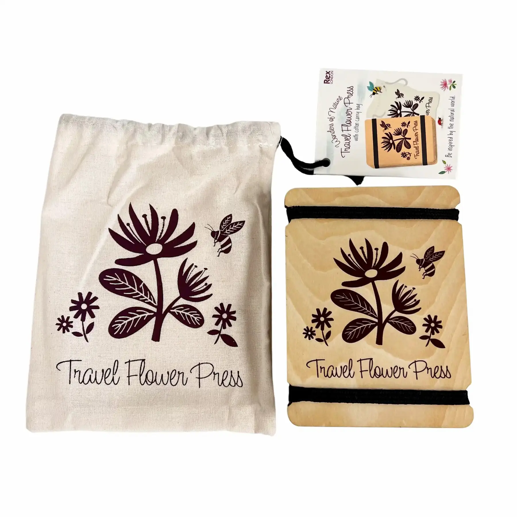 Rex London Prensa de flores de viaje Wonders Of Nature BEIGE