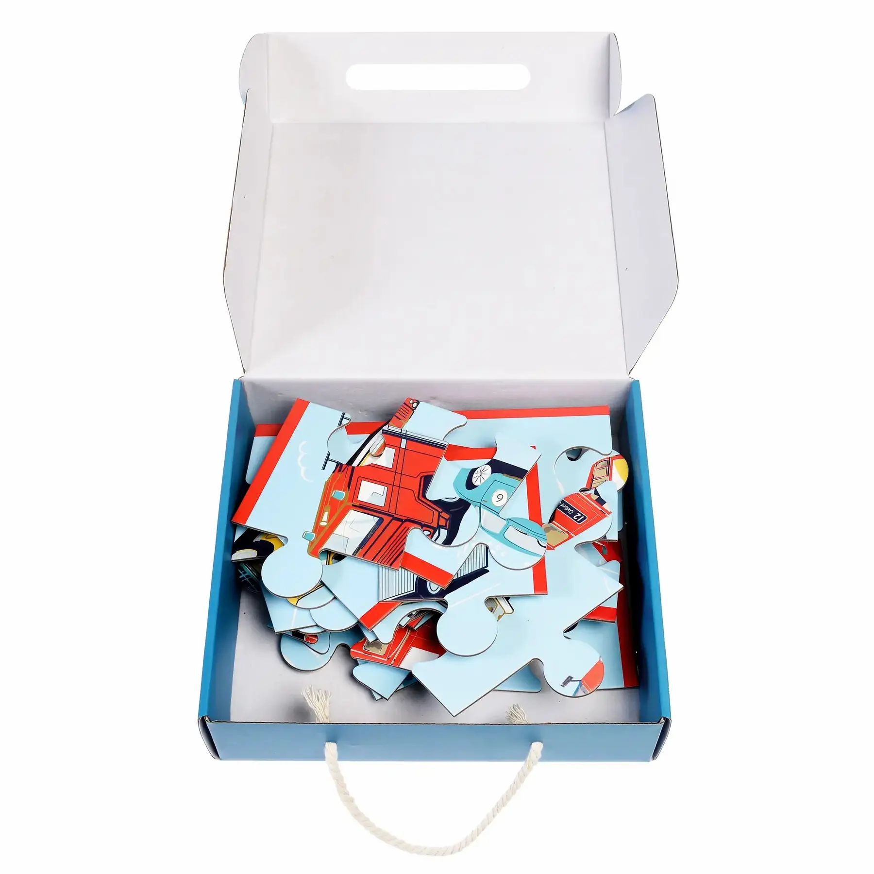 Rex London Puzzle de suelo para niños Road Trip BLUE