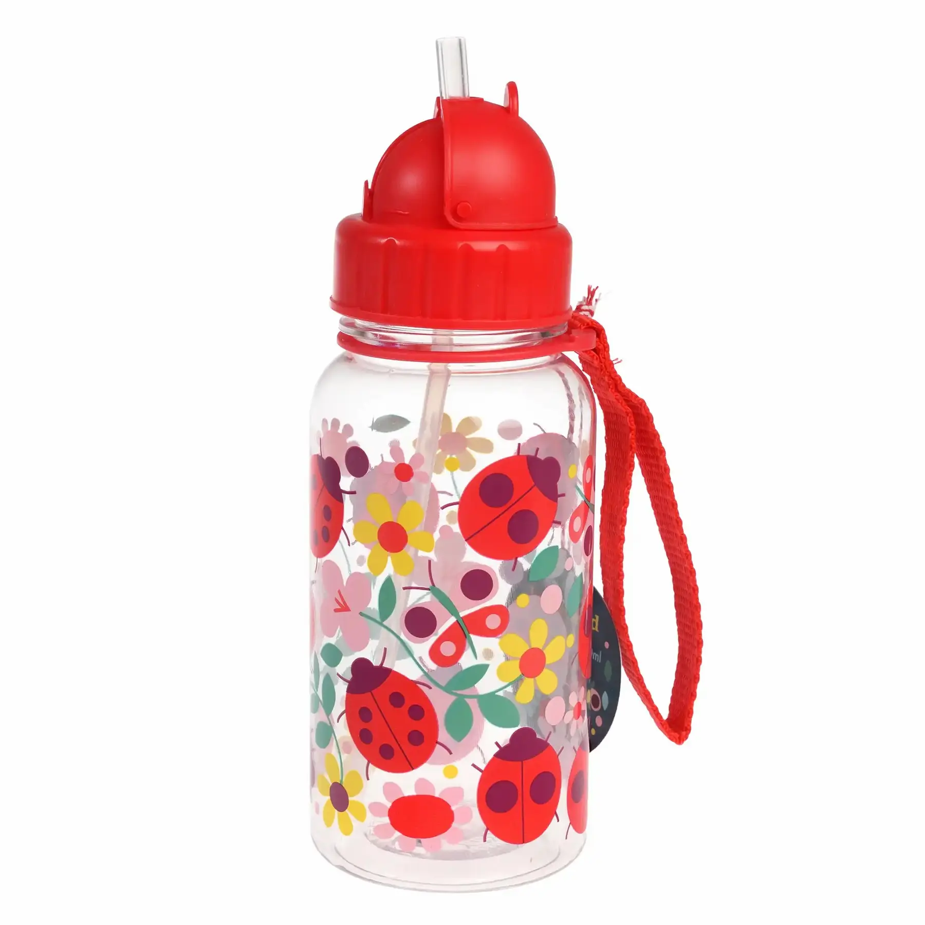 Rex London Botella de agua para niños Ladybird RED