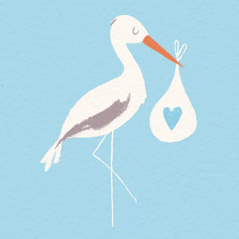 Rex London Tarjeta Cigogne BLUE