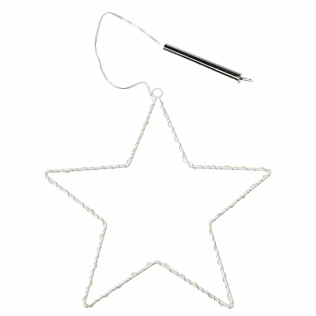 Rex London Decoración infantil de pared con estrella de metal led WHITE