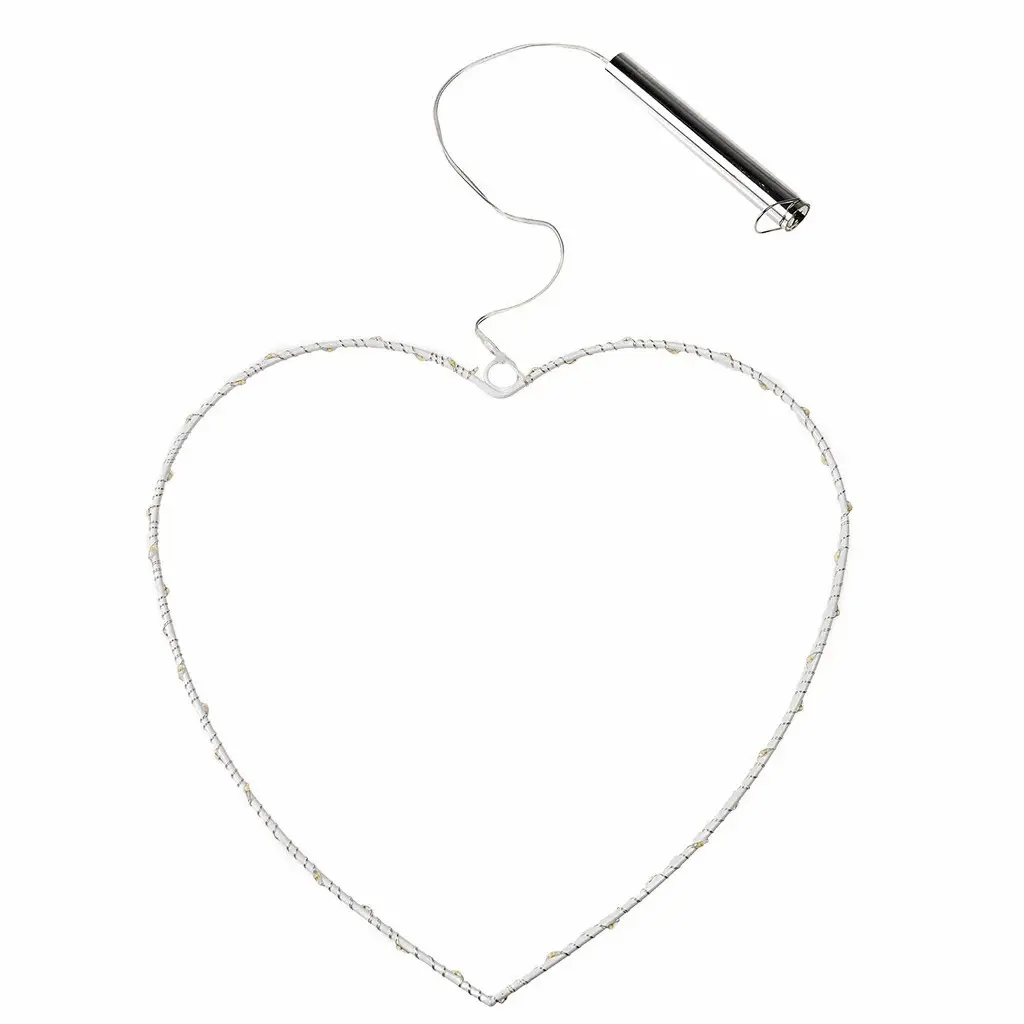 Rex London Corazón de metal LED decoración de pared para niños WHITE