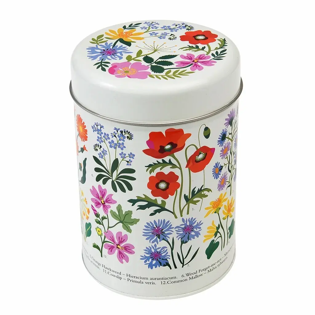 Rex London Caja de accesorios de cocina Wild Flowers WHITE