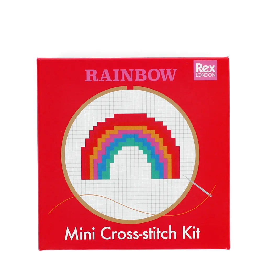 Rex London Juegos de construcción de punto de cruz Arc-en-ciel RED