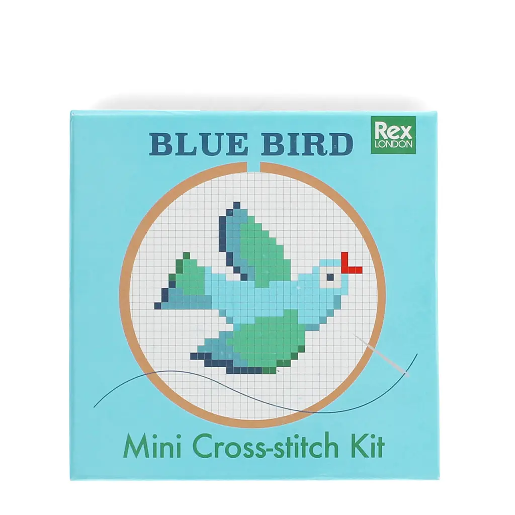 Rex London Juegos de construcción de punto de cruz Oiseau BLUE