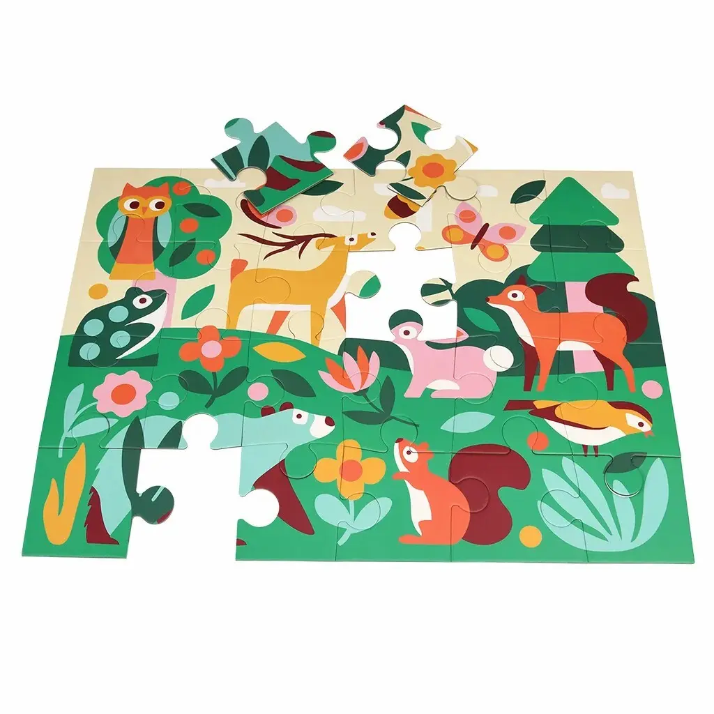 Rex London Puzzle de suelo para niños Woodland WHITE