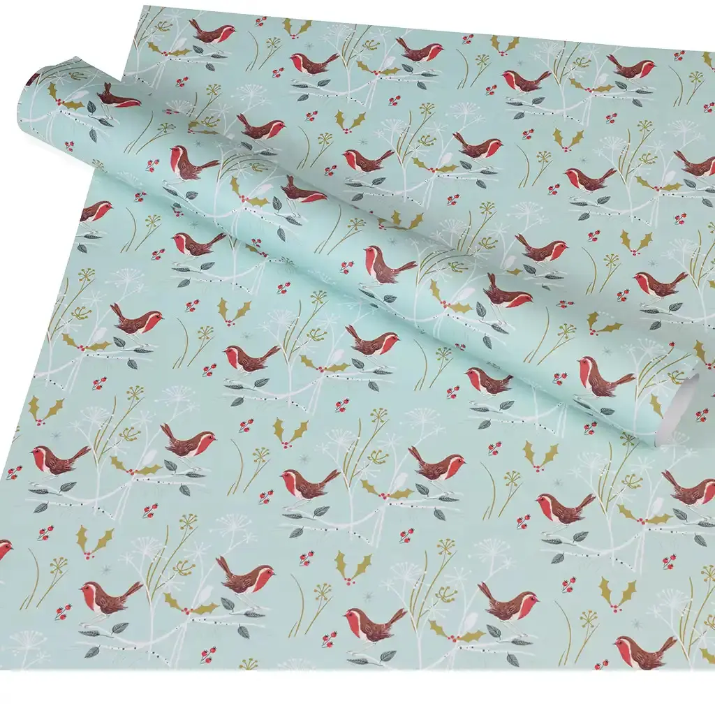 Rex London Hojas de papel de regalo paseo invernal BLUE