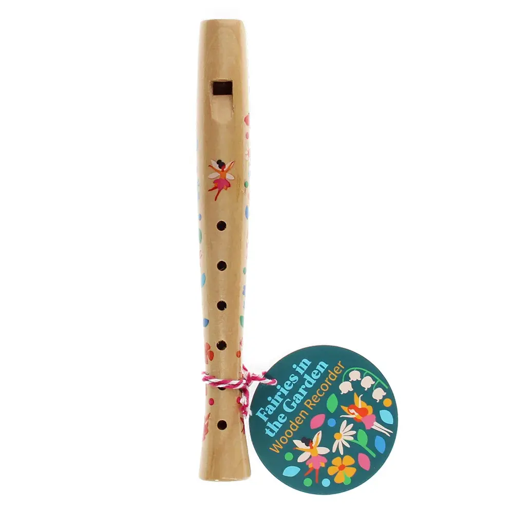 Rex London Flauta de pico de madera para niños Fairies In The Garden BEIGE
