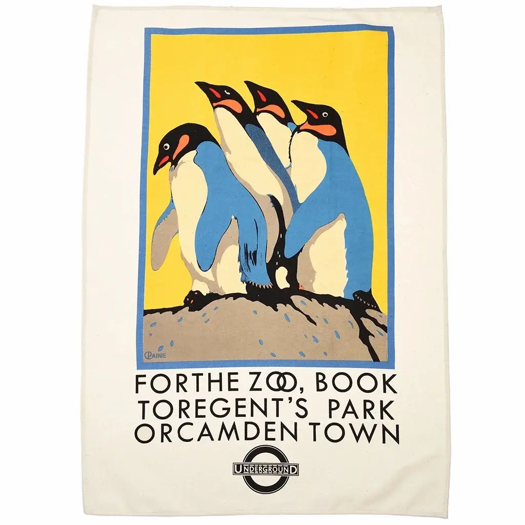 Rex London Paño de cocina de algodón Tfl TfL Vintage For the Zoo… YELLOW