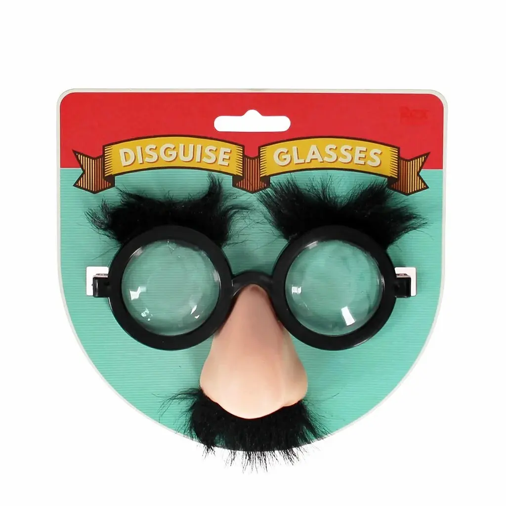 Rex London Gafas de disfraz de broma clásica para niños BLACK