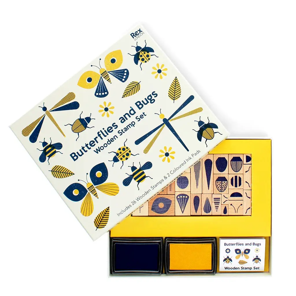 Rex London Juego de sellos de madera MULTICOLOR
