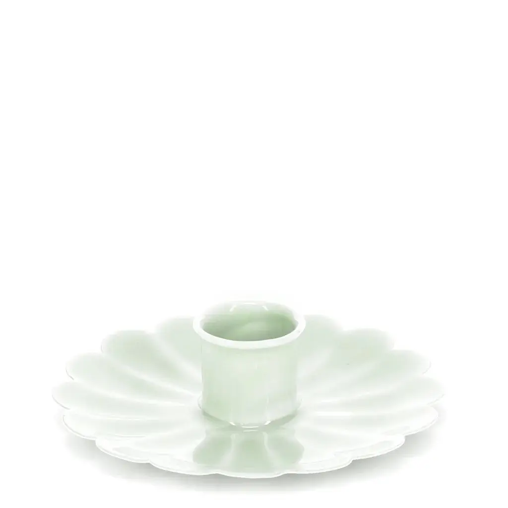 Rex London Portavelas de flor plano en esmaltado GRAY