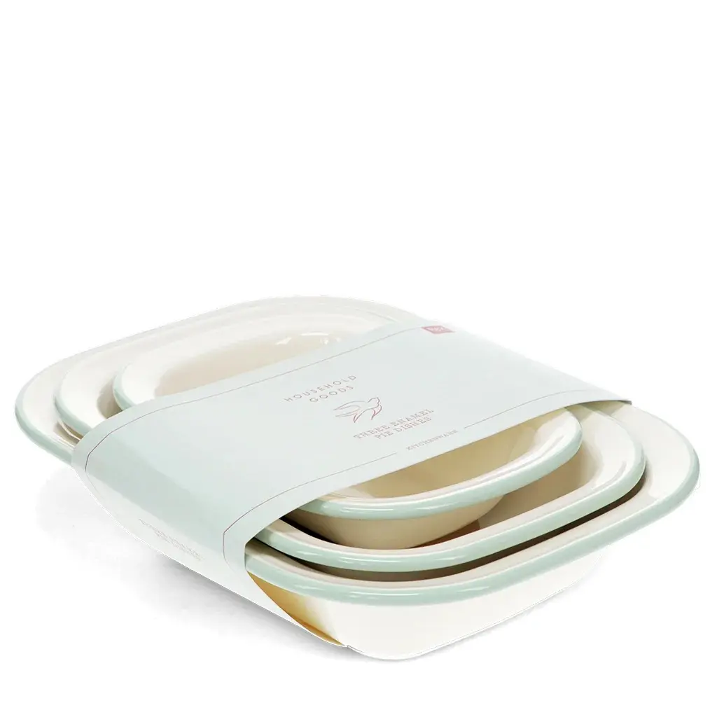 Rex London Plato para tartas esmaltado (x3) GREEN