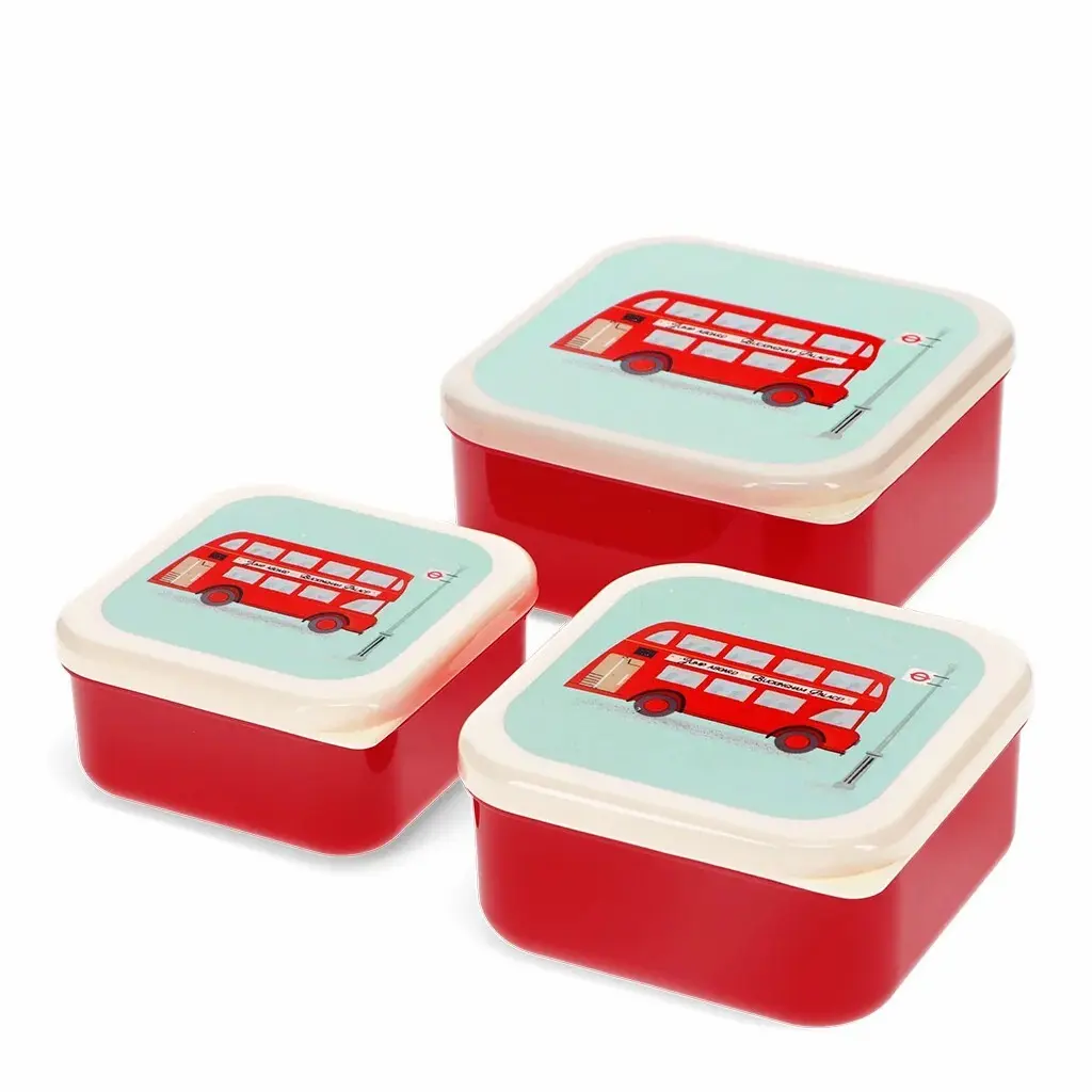 Rex London Cajas de aperitivos TfL Bus Impérial Londres (x3) RED