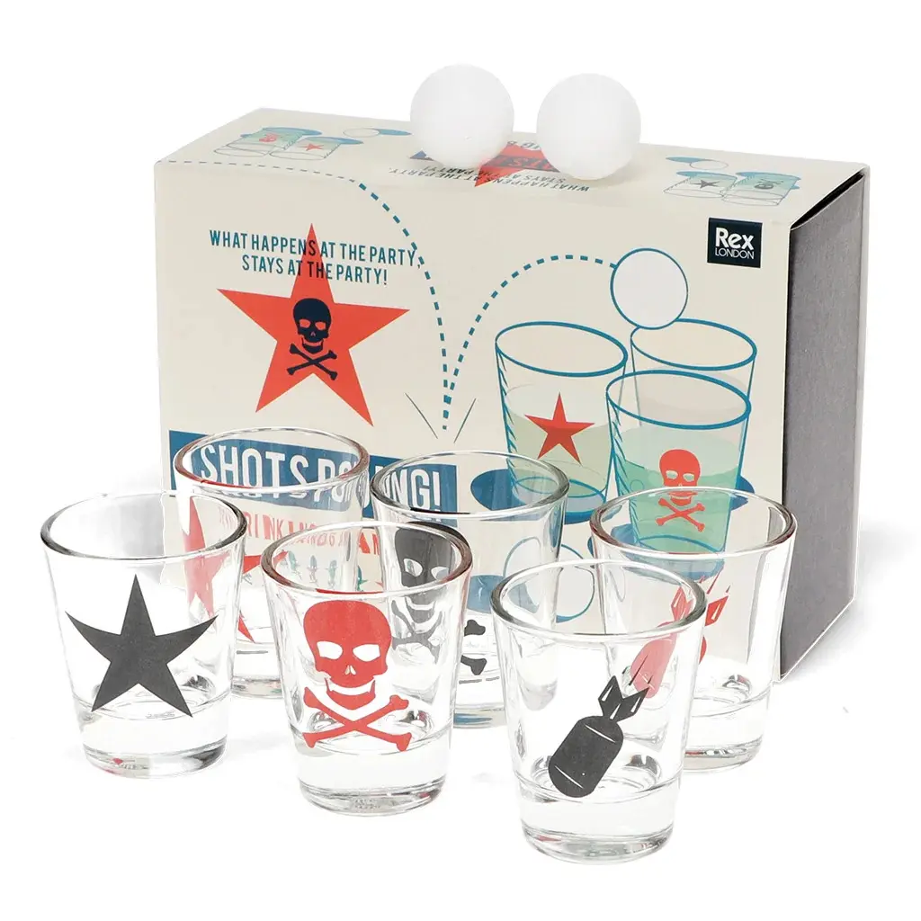 Rex London Vaso infantil Shots Pong WHITE