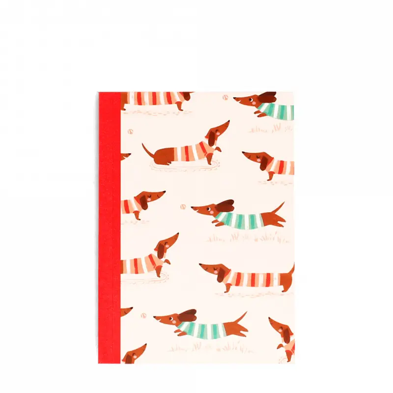 Rex London Bloc de notas a6 motivo Chien Saucisse BEIGE