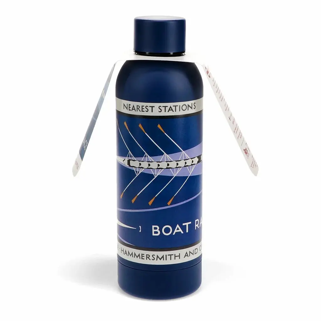 Rex London Botella de acero aislante para bebidas TfL Boat Race BLUE