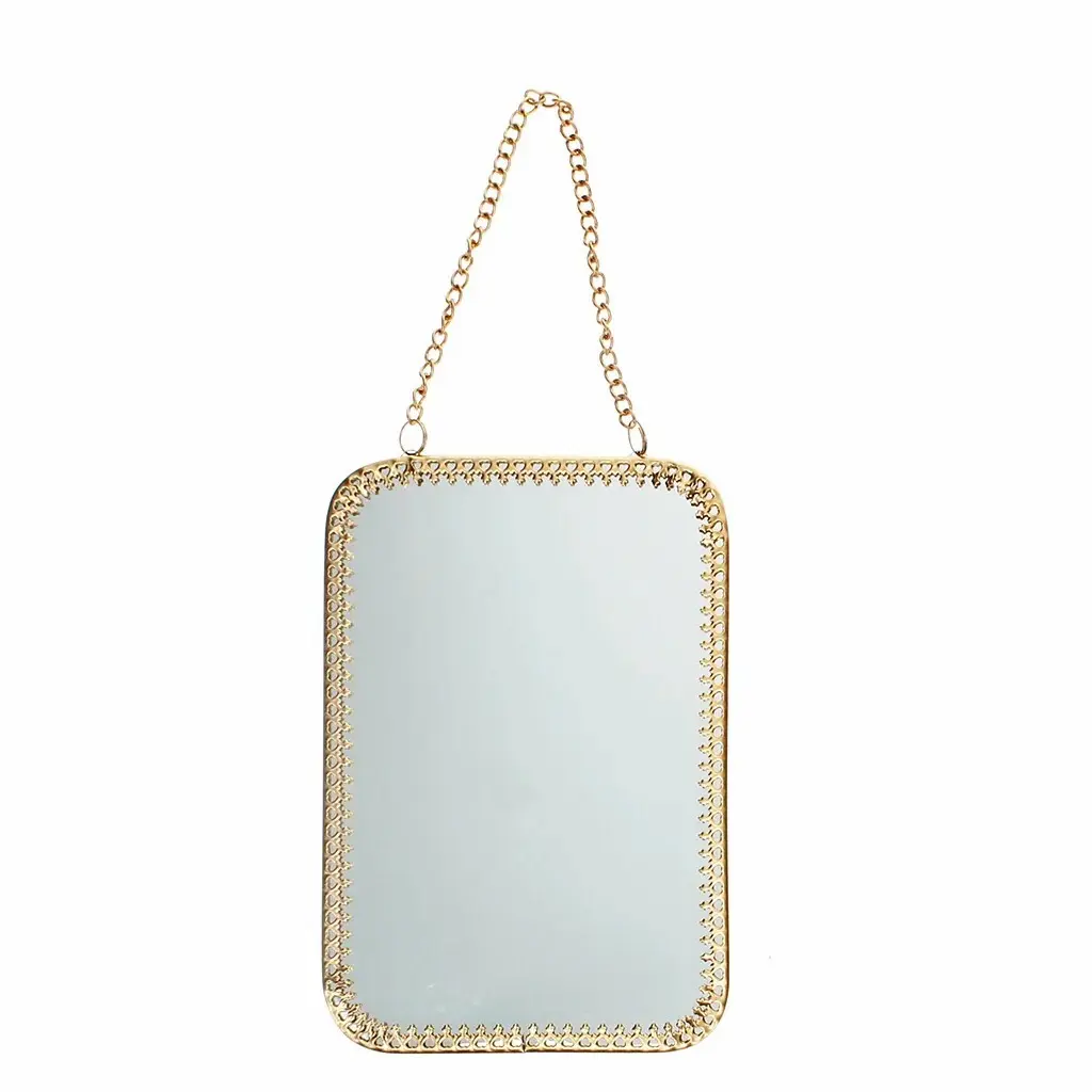 Rex London Espejo rectangular colgante GOLD