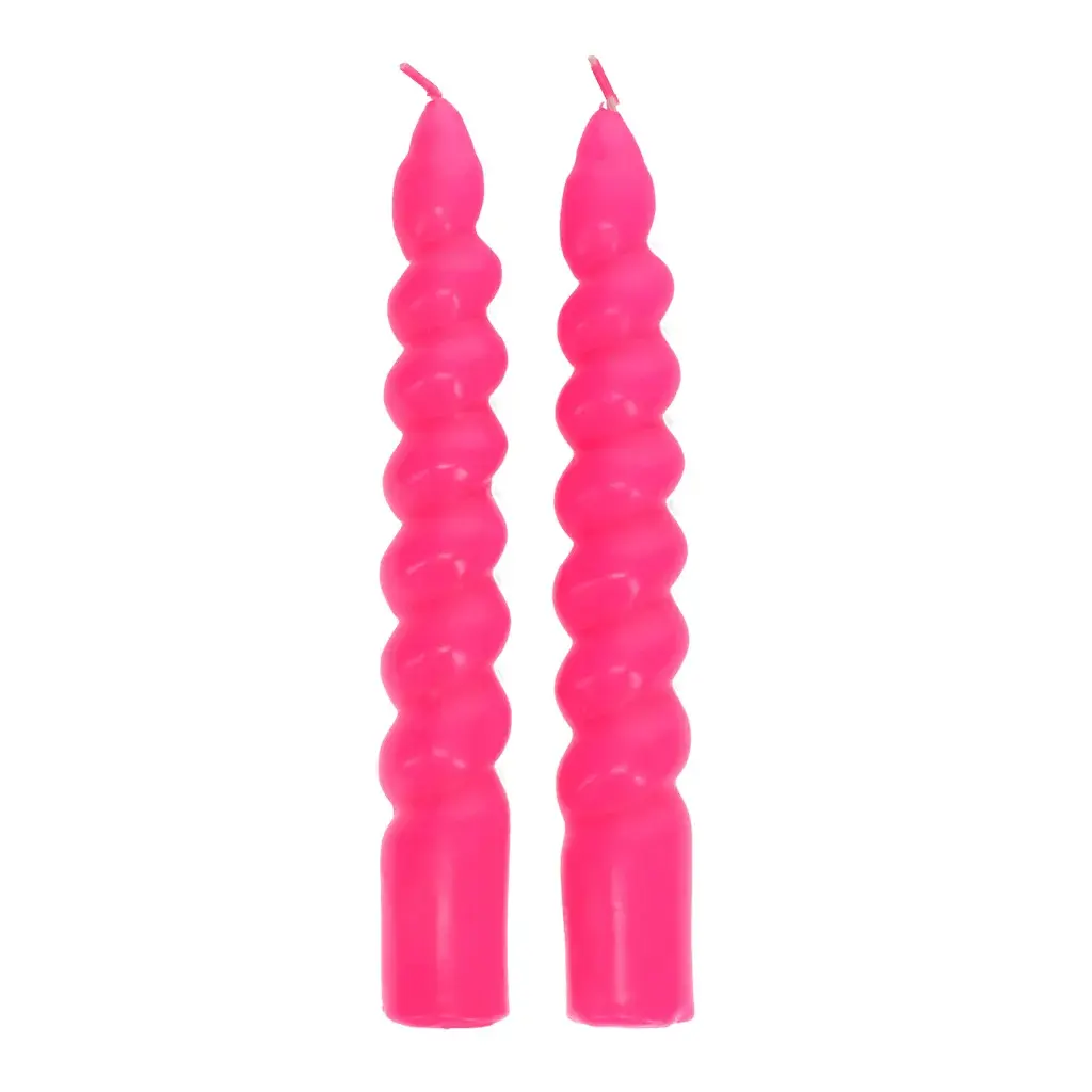 Rex London Velas trenzadas (x2) PINK
