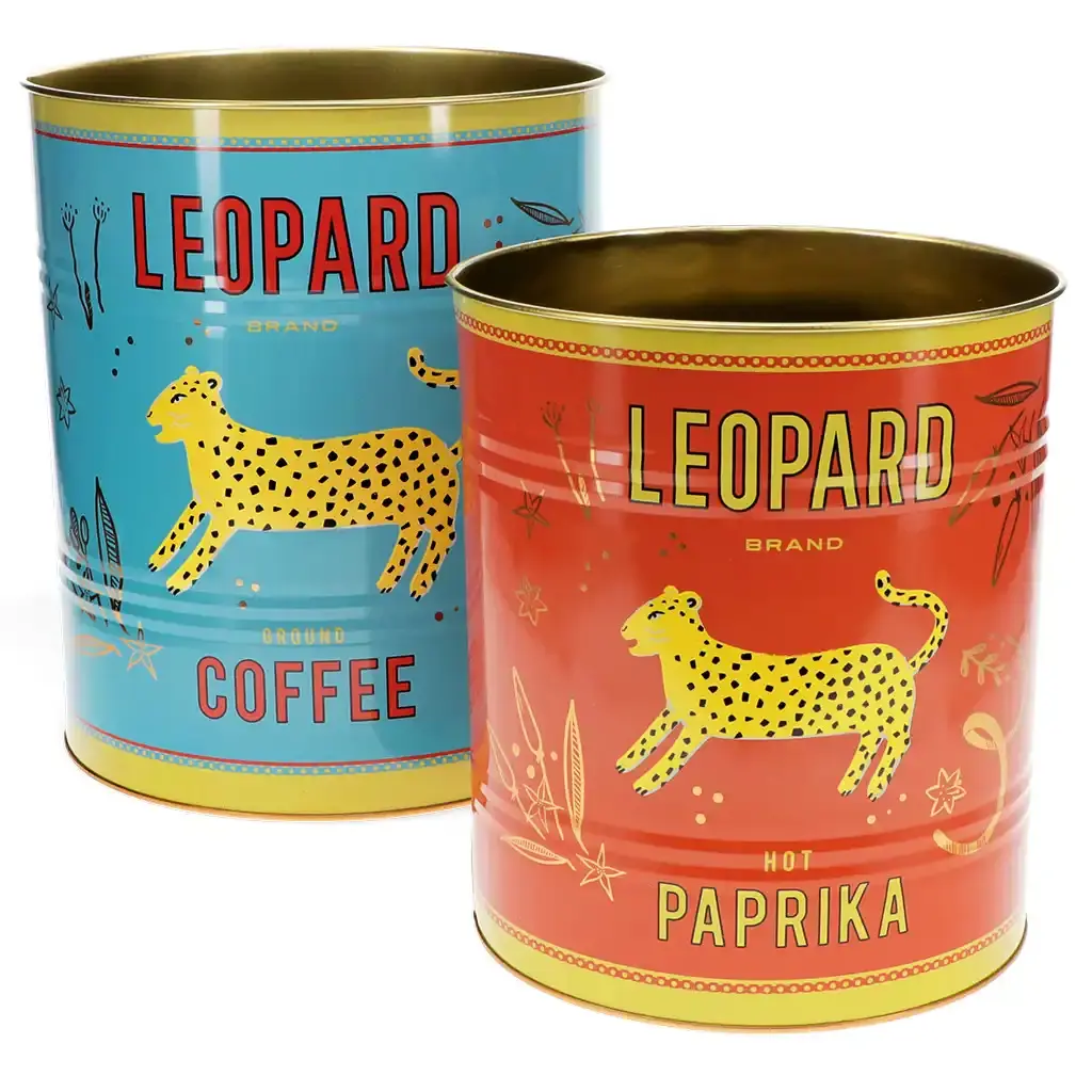 Rex London Caja de almacenamiento Leopard (x2) BLUE