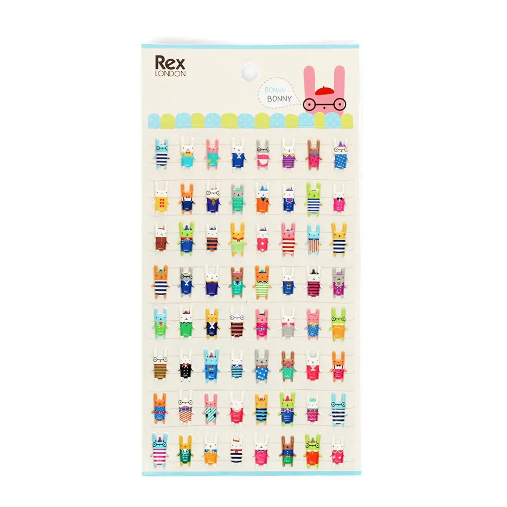 Rex London Pegatinas 3D inflables Bonny Bunny MULTICOLOR