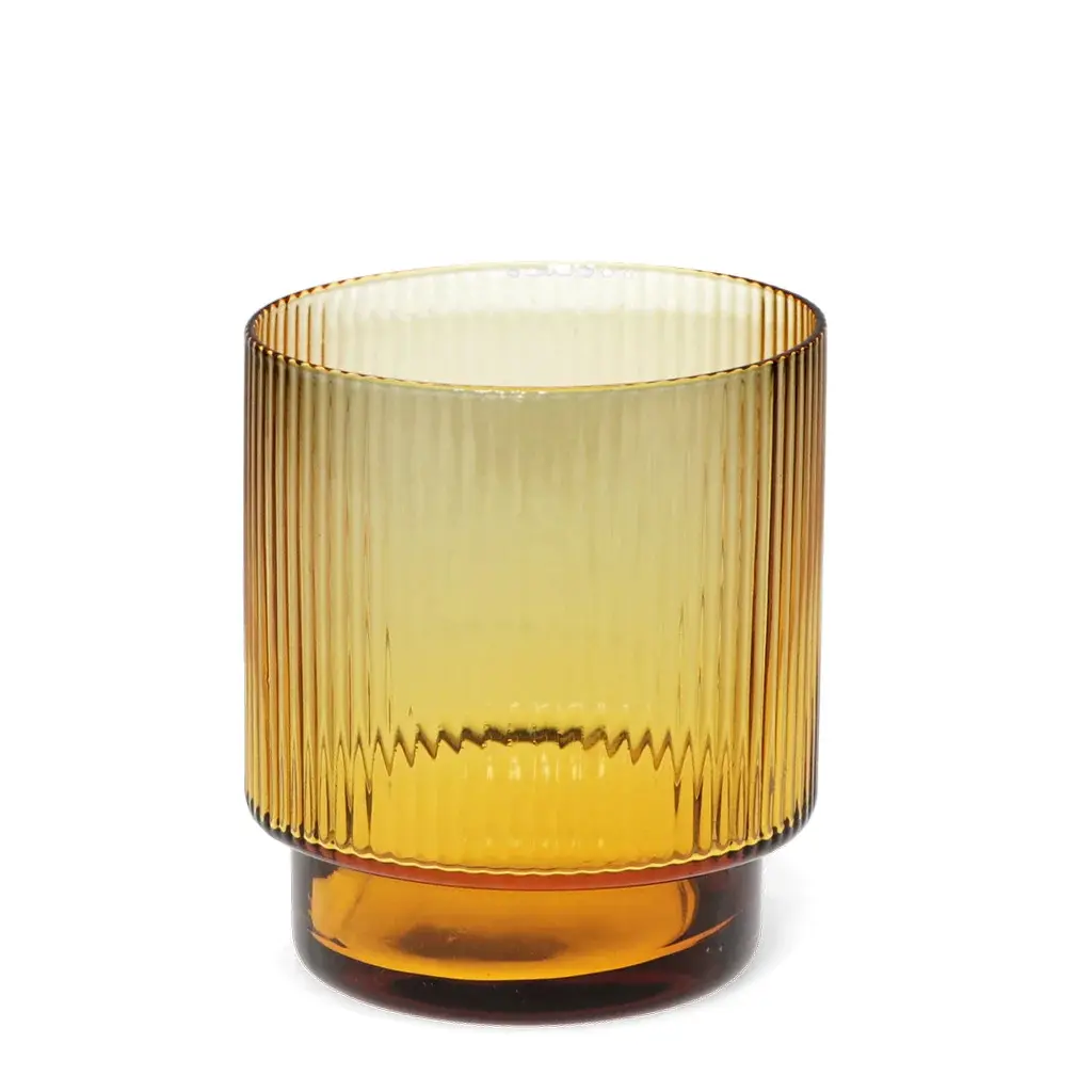 Rex London Vaso de vidrio estriado BROWN
