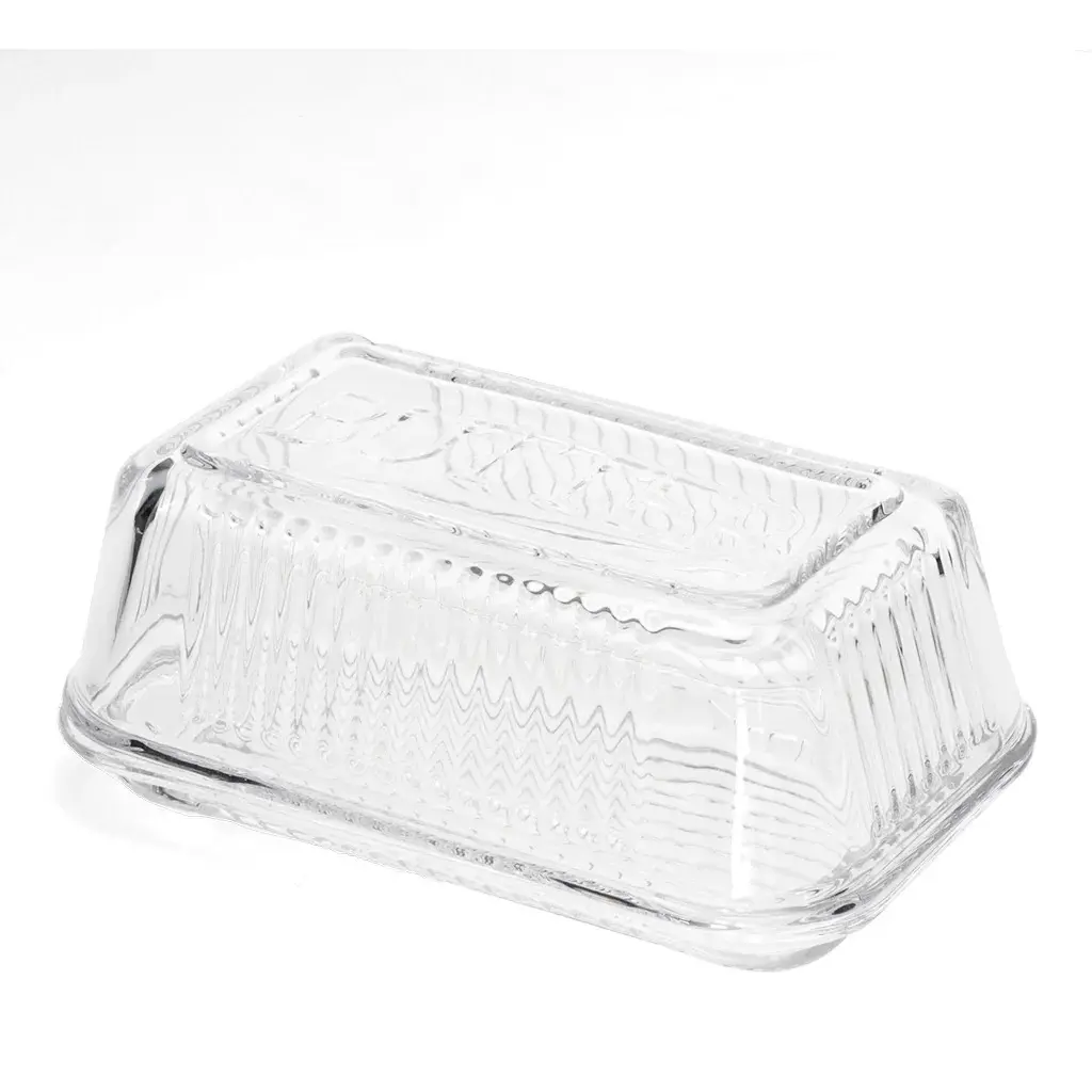 Rex London Mantequera de vidrio WHITE